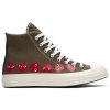 Converse Chuck Taylor All Star 70 Hi Comme des Garcons PLAY Multi Heart Green 1