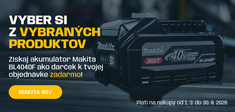 Získaj akumulátor Makita BL4040F k tvojej objednávke ZADARMO