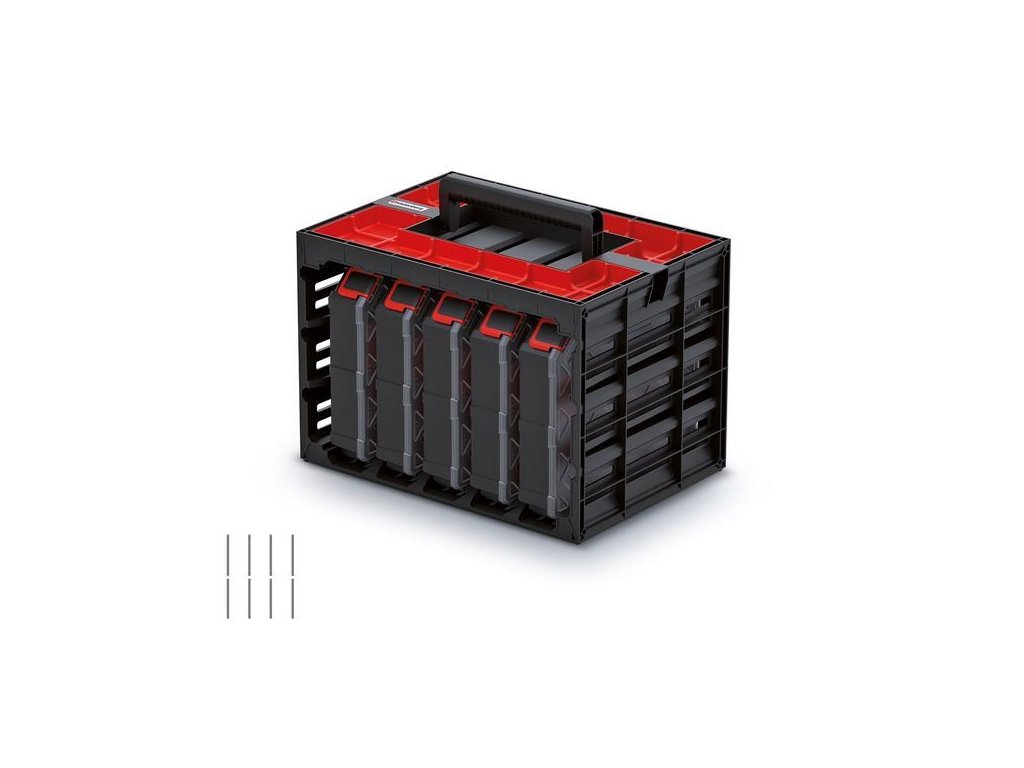 PROSPER Skrinka s 5 organizérmi (prepážky) TAGER CASE 415x290x290 KTC30256S-S411