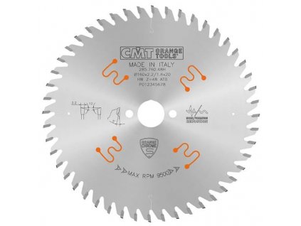 CMT CHROME Pílový kotúč pre finálne priečne rezy - D160x2,2 d20 Z48 HW C28576048H