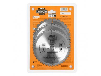 CMT Sada pílových kotúčov na drevo 160 x 20 mm, Z24+Z40 HW, 3ks C-K160H-X03