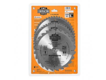 CMT Sada pílových kotúčov na drevo 216 x 30 mm, Z24+Z48 HW, 3ks C-K216M-X03