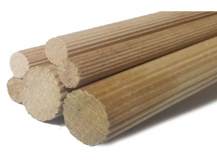 Drevená tyč buková, drážkovaná 1m