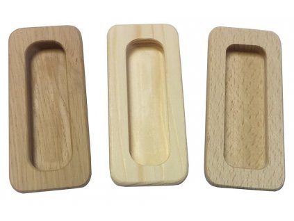 Drevená zádlabná úchytka 102 x 42 mm