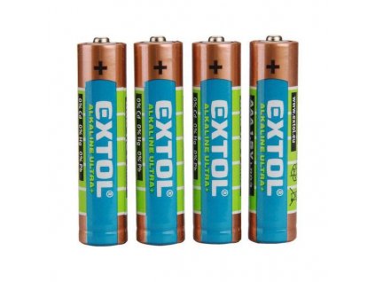 EXTOL Batéria alkalická 4ks, 1,5V, typ AA 42011