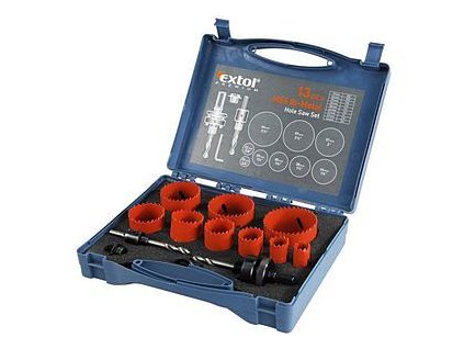 Extol Premium 8801604 vykružovacie korunky univerzálna sada Bi-metal/HSS, 13-dielna sada, kufor