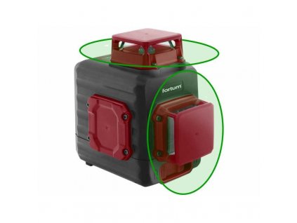 FORTUM Vodováha laserová samonivelačná 2D(1H360+1V360), Li-ion, zelený laser 4780214
