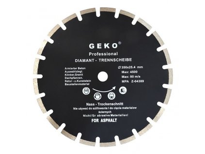 Geko G00279 Diamantový kotúč rezný na asfalt 350 x 32 mm