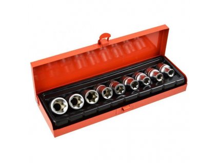 GEKO Sada hlavíc 9-dielna, 1/2" TORX E10-E24 G10167