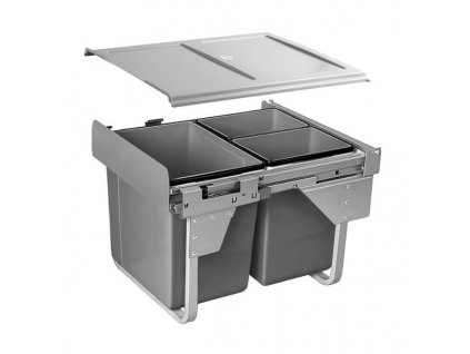 GTV odpadkový kôš 450, plnovýsuv, 20L+2x10L šedý 5561