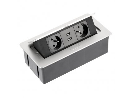 GTV zásuvka kancelárska 2 x 220 V + USB 5391