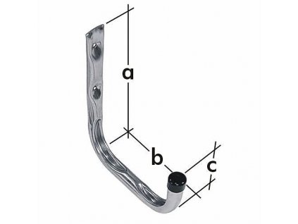 HPU Jednoduchý hák so zahnutým koncom do steny
