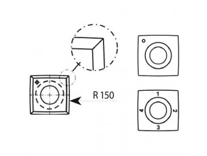 IGM N013 Žiletka tvrdokovová Z4 zaoblená - 15x15x2,5 R=150 Drevo NT100791