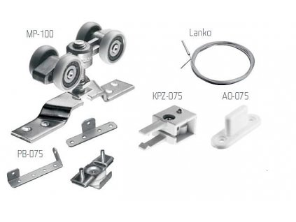 Laguna sada kovania SYNCHRONIK 100 kg na 2 krídlové dvere  1068