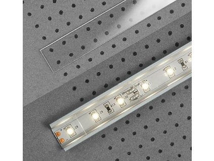 LED plastová krycia lišta 2m transparent H 23080016