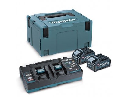MAKITA 191U00-8 40V sada akumulátorov 2 x 4,0 AH + DC40RB + Darček káva