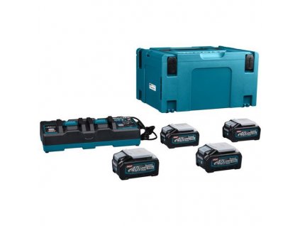 MAKITA 191U28-6 40V Sada akumulátorov 4x4,0Ah + DC40RB + Darček káva
