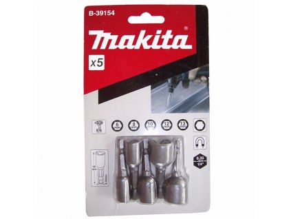 Makita B-39154 sada nádstavcov šesťhran 1/4" 5-dielna