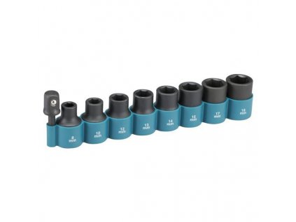 MAKITA B-54651 9-dielna sada orechov gola 3/8" + adaptér