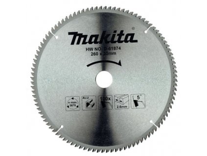 MAKITA D-61874 pílový kotúč na hliník 260 x 30 mm 100 z TCT