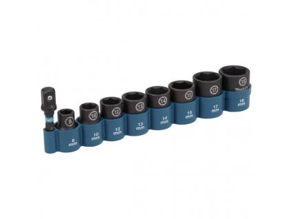 MAKITA E-16639 Sada priemyselných orechov gola 9-dielna 3/8"