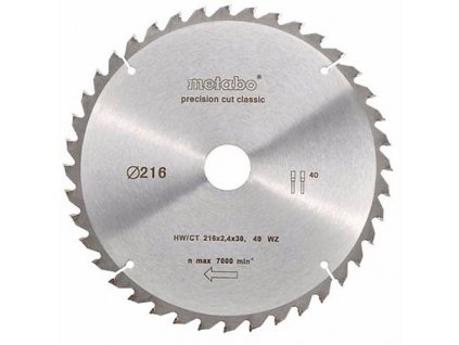 Metabo Pílový kotúč HW/CT 216 x 30 mm , 40 WZ 5, 628060000