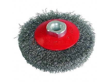 Misková kefa z oceľového drôtu - vlnitý drôt 100mm, M14 0,3mm D-39827