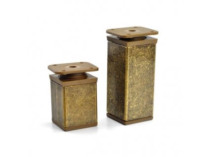 Nábytková noha štvorcová PVC/PATINA bronz 40x40mm