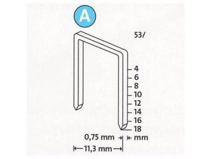 NOVUS spona A 53 8mm/1800ks super tvrdé 042-0775
