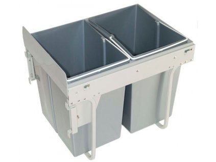 Odpadkový výsuvný kôš GTV  450 2 x 20L šedý 5562