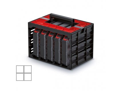 Skrinka s 5 organizérmi (krabičky) TAGER CASE 415x290x290 KTC30256B-S411
