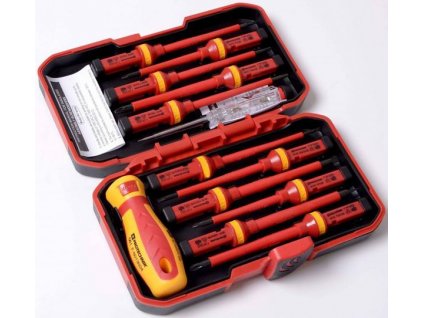 PRO-TECHNIK Sada elektrikárskych skrutkovačov 13-dielna, 1.000V /2.VDE2/