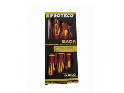 PROTECO sada elektrikárskych skrutkovačov 6-dielna PL+PZ 10.07-990-10