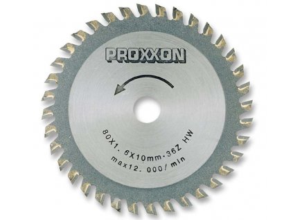 PROXXON Pílový kotúč HM 80 x 1,6 x 10 mm / 36 zubov 28732
