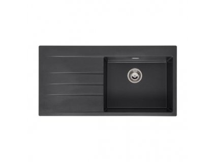 REGINOX granitový drez BREDA 10 BLACK SILVERY 1000x500mm