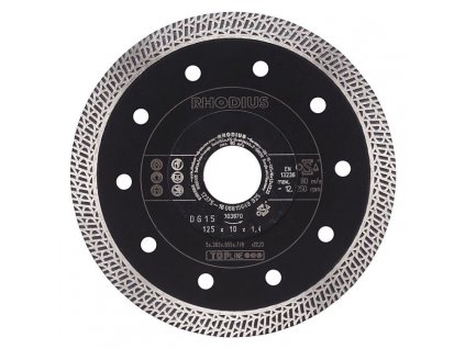RHODIUS DG15 kotúč diamantový 125 x 10 x1,4 x 22,23 mm 303870