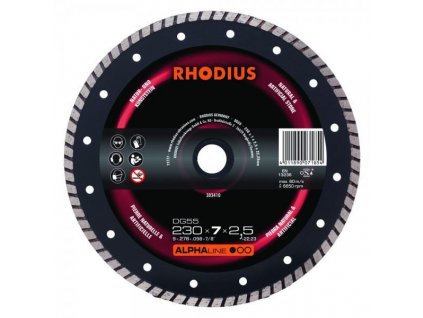 RHODIUS Diamantový kotúč DG55 230x7x2,5x22mm 303410