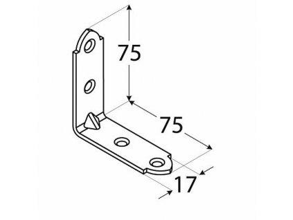 DMX Úzky uholník KW