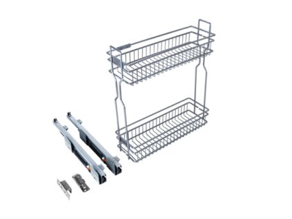 ML SYSTEMS Výsuvný kôš bočný ML001 150/200mm s tlmením a 3D nastavením čela