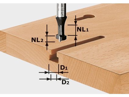 Festool Fréza na T-drážky HW S8 D10,5/NL13