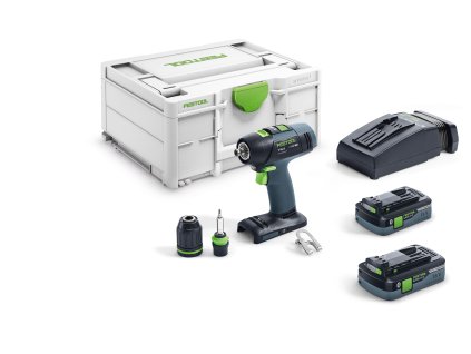 Festool Akumulátorový vŕtací skrutkovač T 18+3 HPC 4,0 I-Plus