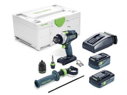 Festool Aku vŕtací skrutkovač QUADRIVE TDC 18/4 5,0/4,0 I-Plus