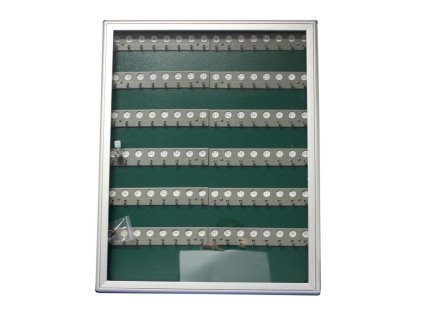 szafka na klucze alubox srebrna 96kl 40x690x555mm