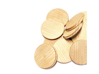 Drevená zaslepovacia krytka JASEŇ Ø 10, 15, 20, 30 mm