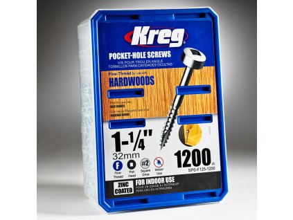 KREG Skrutky SPS pre skryté spoje, jemný závit, balenie 1200ks
