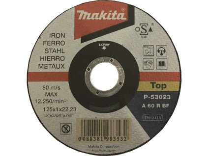 b 12239 tenky kotuc 125x10x22 nehrdzavejuca ocel makita