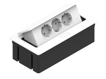 ELEKTRIMA KVADRO biela zásuvka 3x230