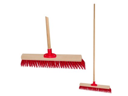 Metla priemyselná PVC + drevená násada TRACIK