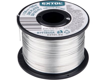 Drôt viazací pozinkovaný, 0,8mm, 100m, pre 8791860, 8791861, EXTOL INDUSTRIAL