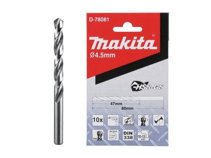 MAKITA Sada HSS GS vrtákov, balenie 10ks